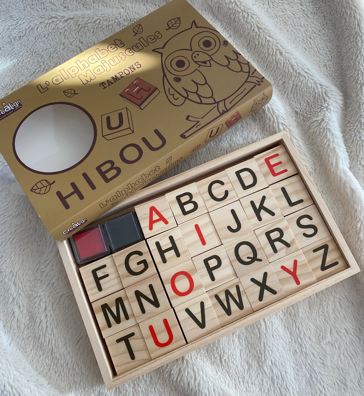 Tampons bois "L'alphabet majuscules"